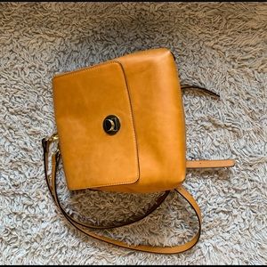 Faux leather backpack purse